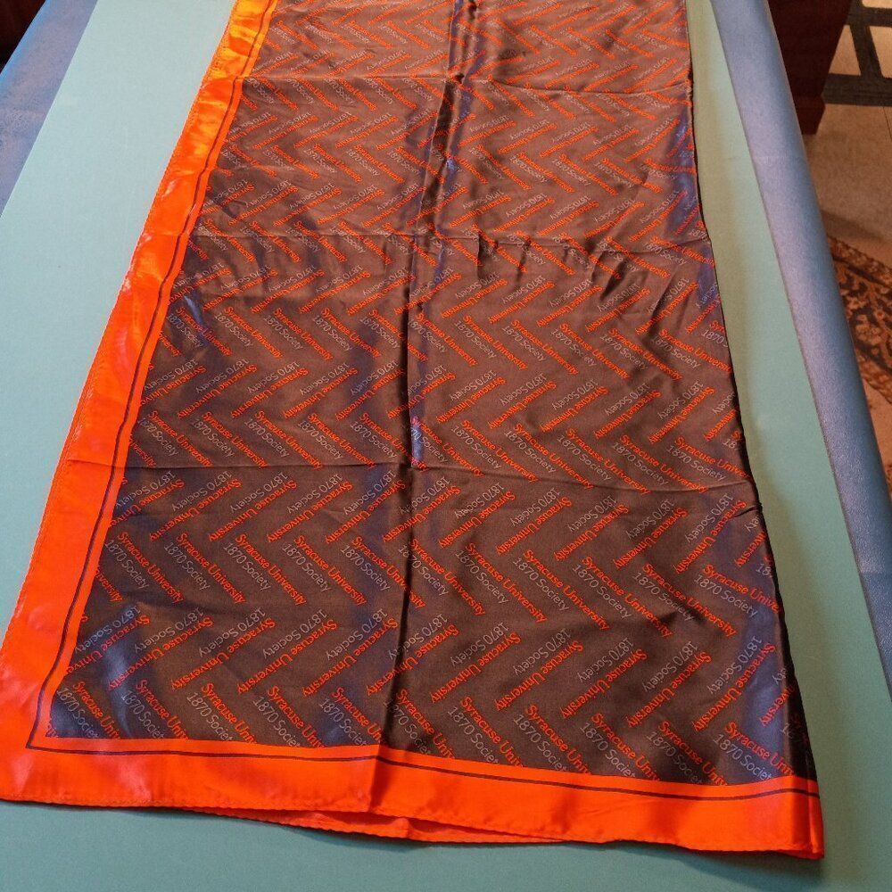 Syracuse University 1870 Society Handmade Silk Scarf - Picture 2 of 7